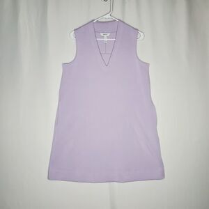 Spanx Dress Large Sleeveless V-Neck Stretch Air Essentials Pocket Pastel Purple